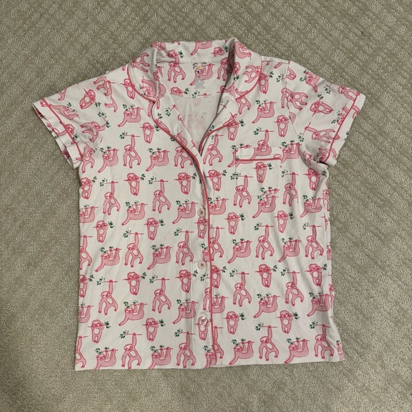 Roller Rabbit Pink Sloth Shorts Set - Picture 3 of 6